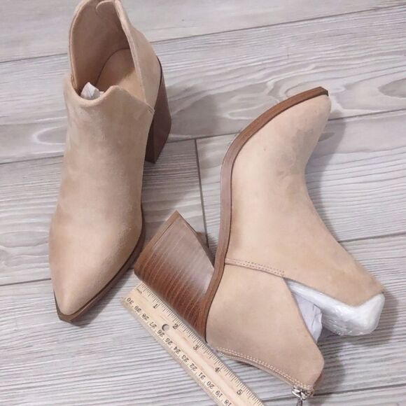 (49-4118) mysoft Women's Ankle Boots Slip on Cutout Pointed Toe Sz 6.5 - Picture 4 of 9